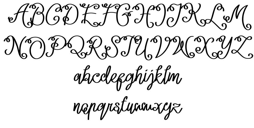 Lacoruna font Örnekler
