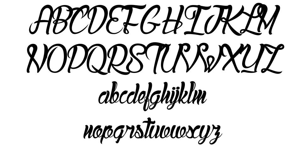 Lady Bohemia font specimens