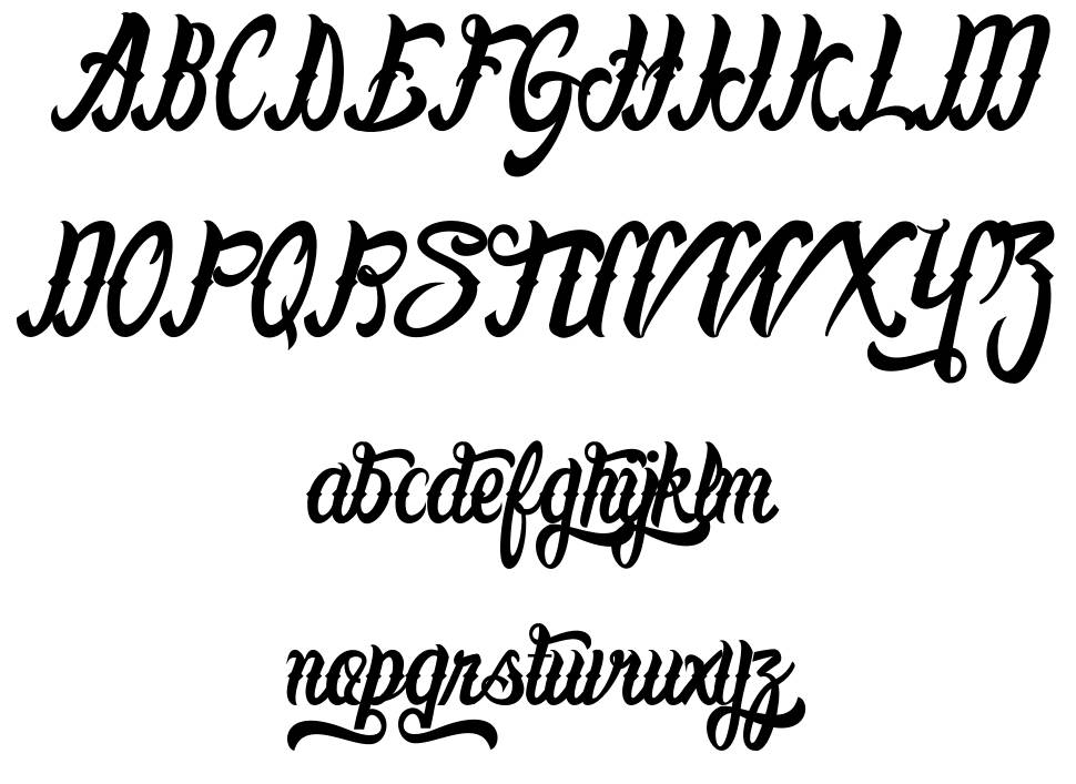 Lafayet Scripts font Örnekler