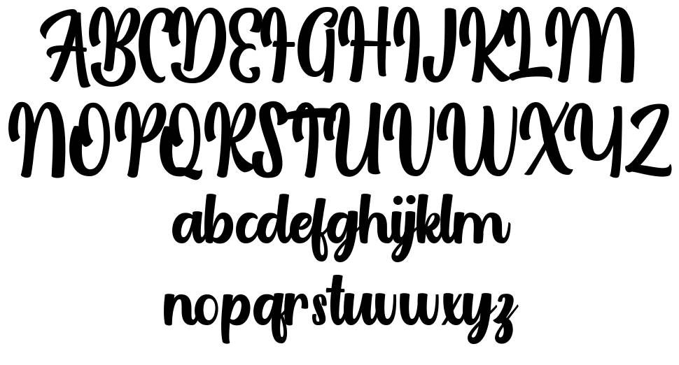 Laggran Script font specimens