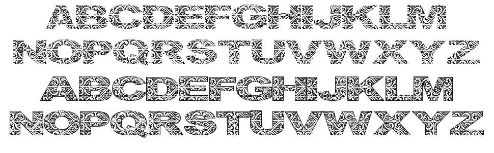 Lake Toba font specimens