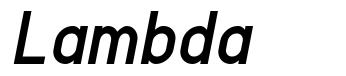 Lambda font