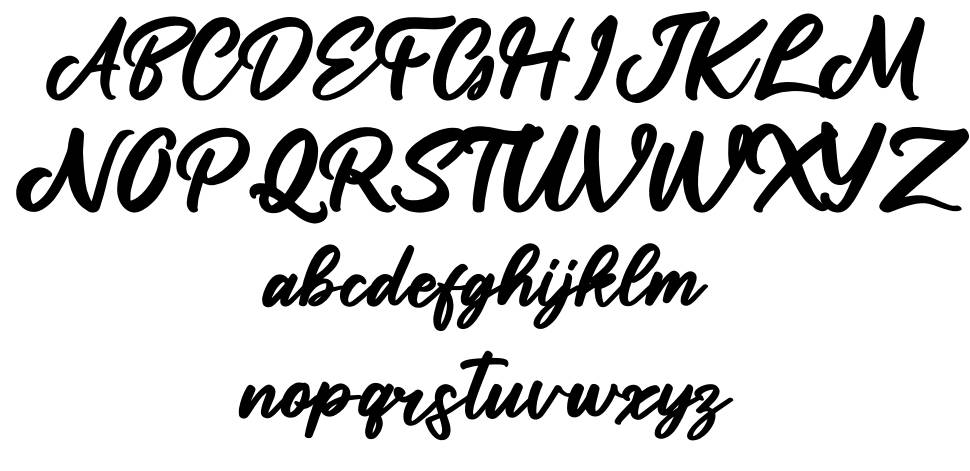 Lamberta Signature font specimens