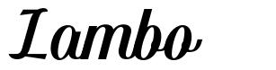 Lambo шрифт