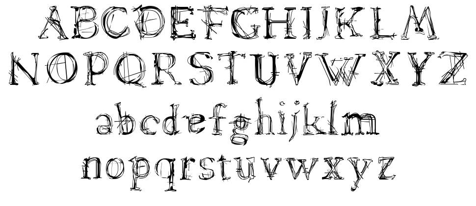 Lamenta font specimens