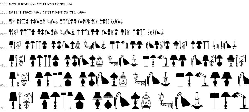 Lamp font Şelale
