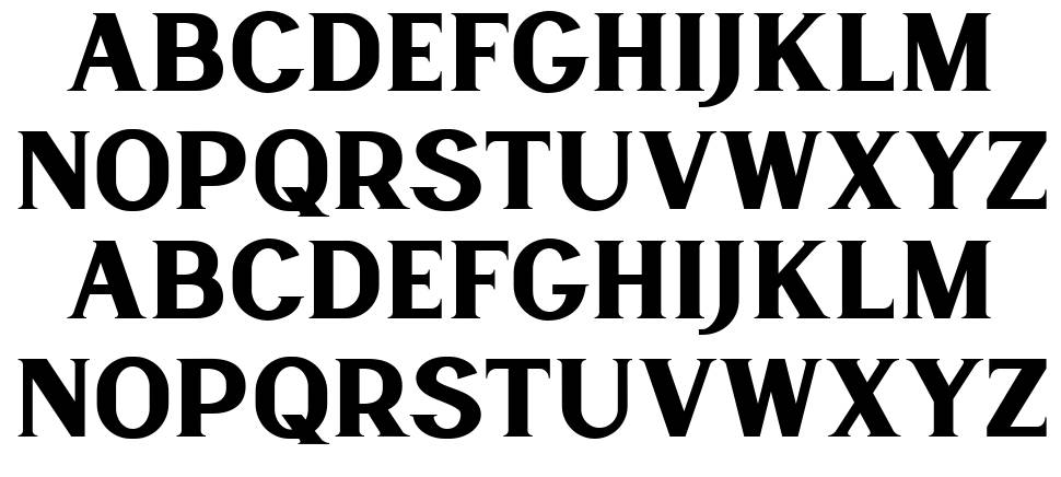 Lancaste Serif písmo Exempláře