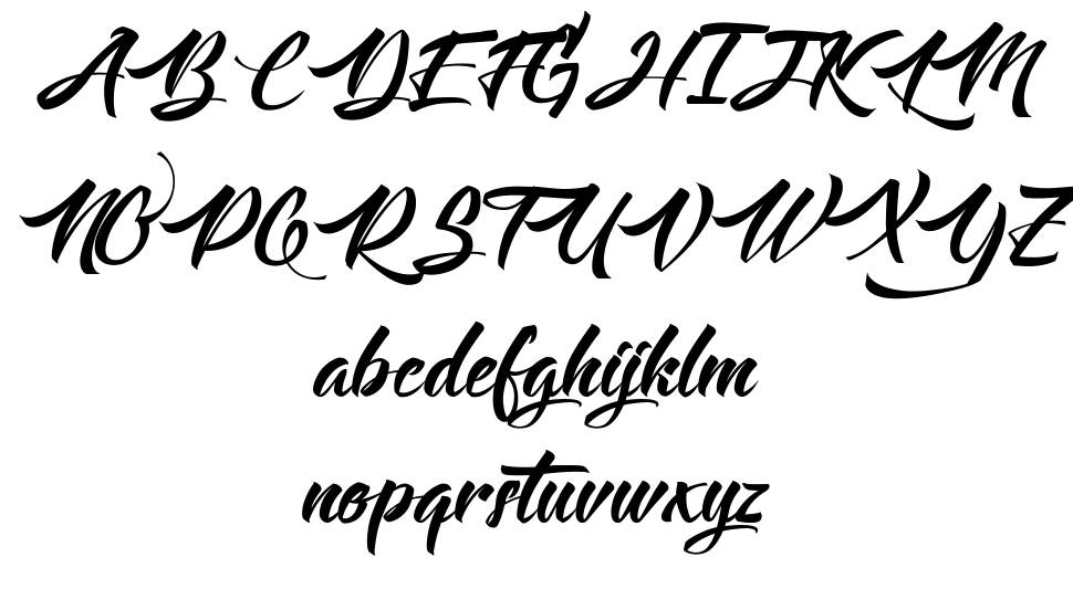 Langoustine font Örnekler