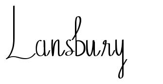 Lansbury font