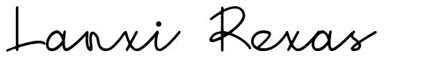 Lanxi Rexas шрифт