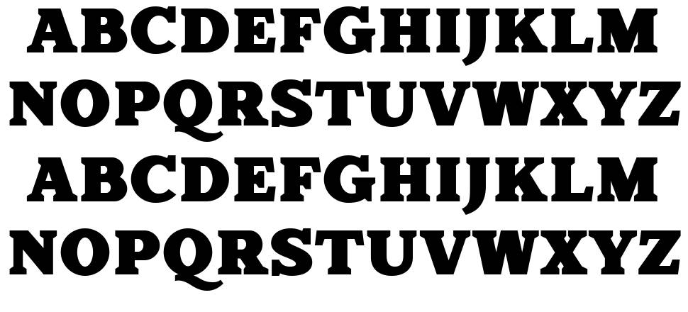 Laquile Serif fonte Espécimes