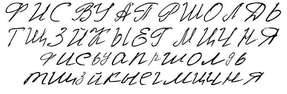 LARISA RUS písmo Exempláře