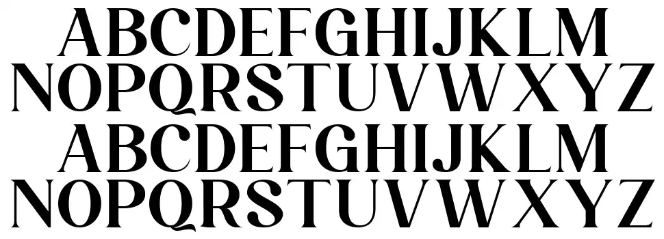 Larissa font specimens