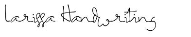 Larissa Handwriting шрифт