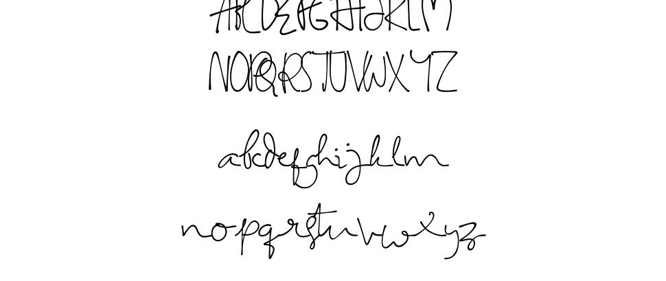 Larissa Handwriting font specimens