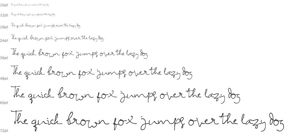 Larissa Handwriting schriftart Wasserfall