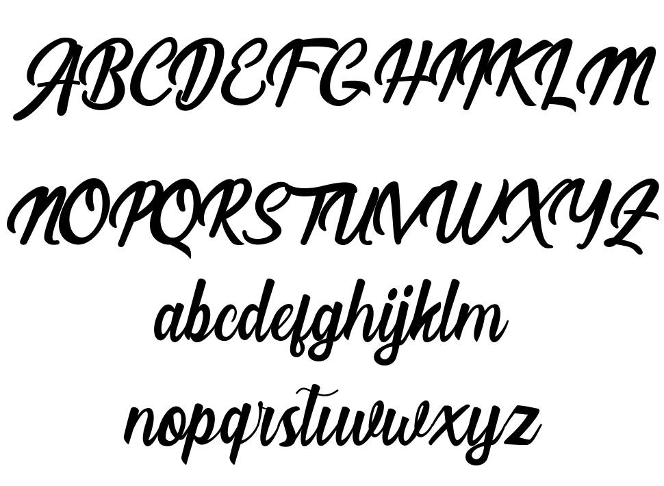 Larssonia Script font Örnekler