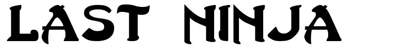Last Ninja font