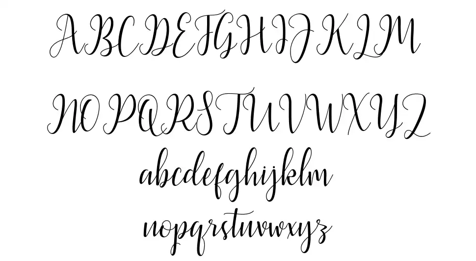 Latasha Script font Örnekler