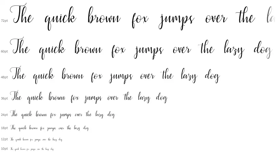 Latasha Script font Waterfall