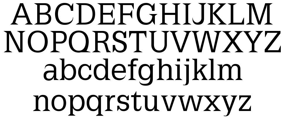 Latinia font specimens