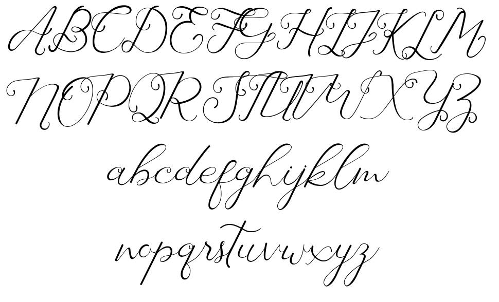 Laureta font specimens
