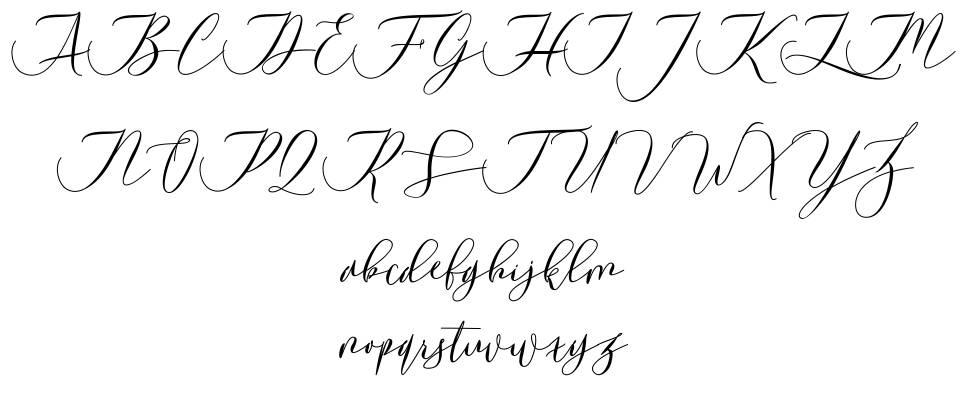 Laurretta font Örnekler
