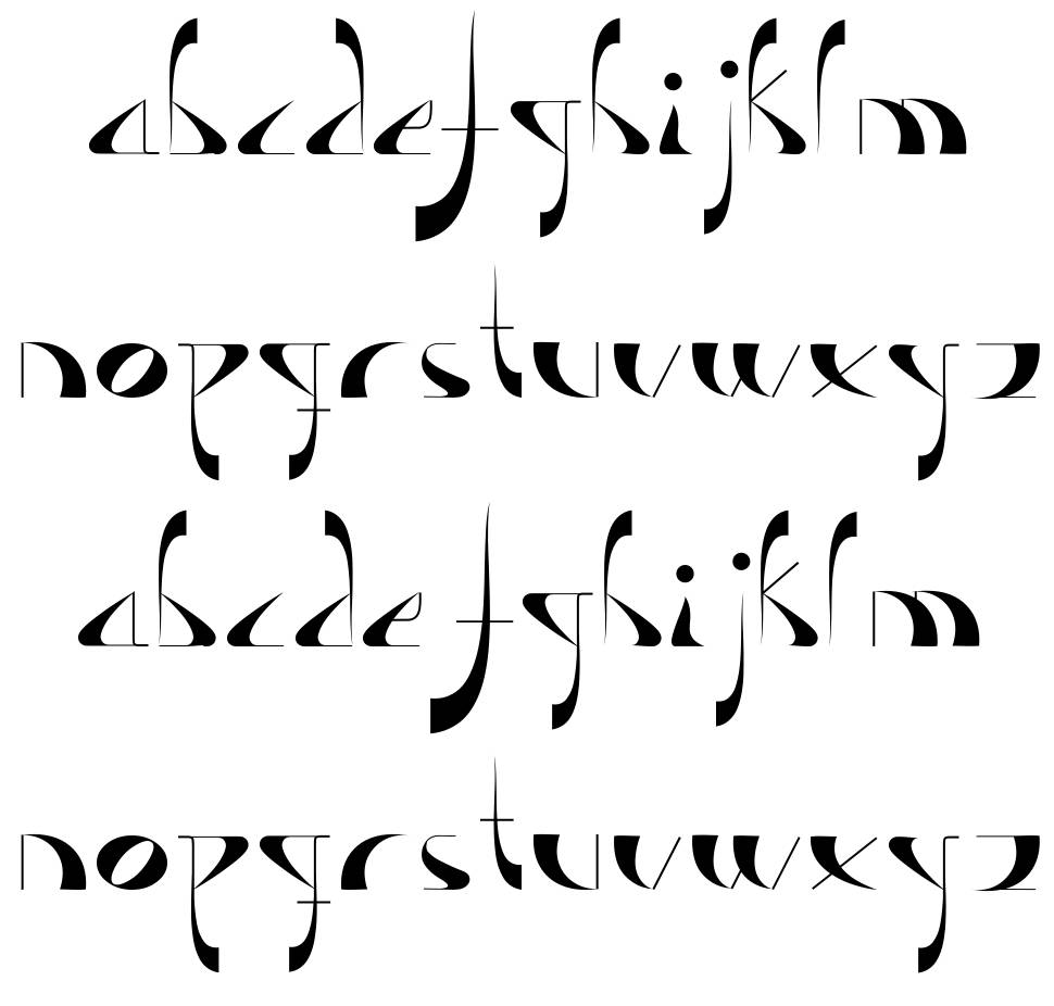 Lavande 字形 标本