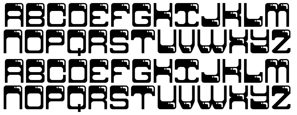 Lavomatic 2000 font specimens