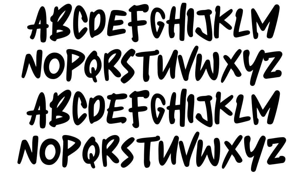 Laziness font specimens