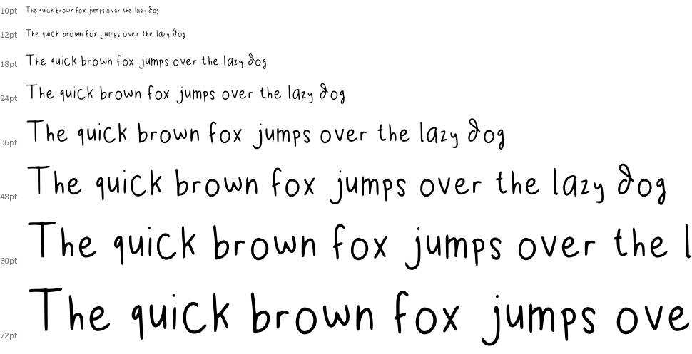 Lazy Dog Called Mipan font Waterfall