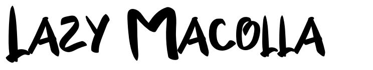 Lazy Macolla font