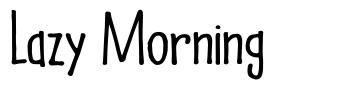 Lazy Morning шрифт
