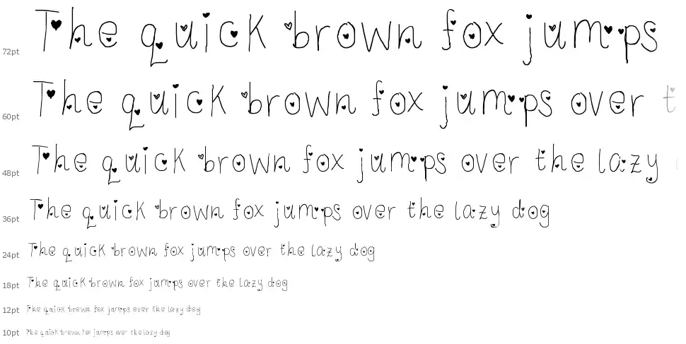 LC Look With Your Heartfont waterfall