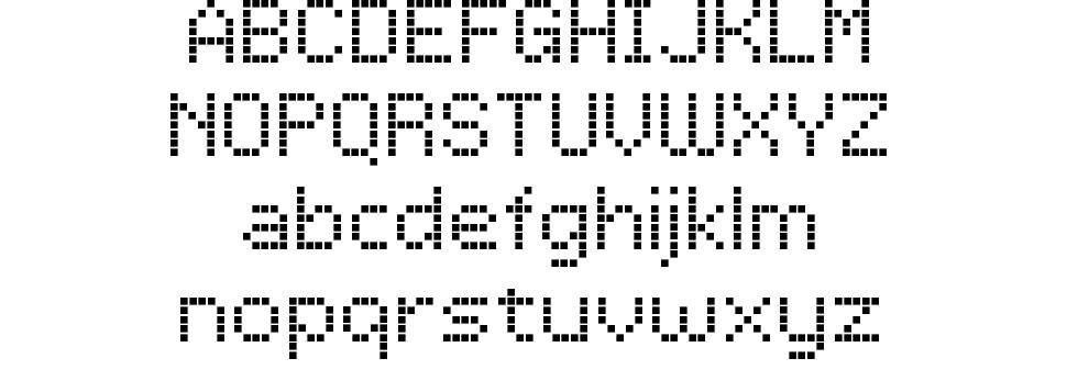 LCD Dot font specimens