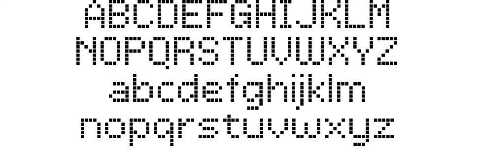 LCD Dot font specimens