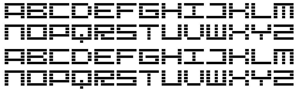 LCD Expanded font specimens
