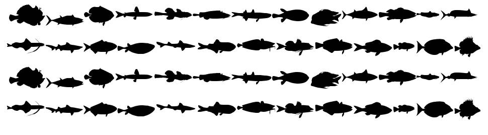 Le Fish font specimens