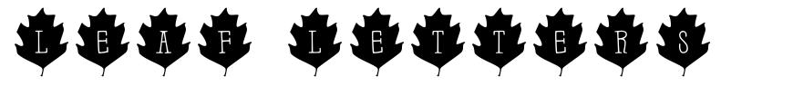 Leaf Letters font