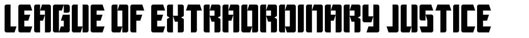 League of Extraordinary Justice font