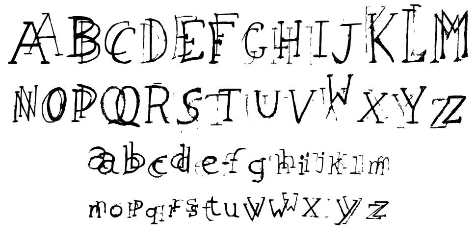 Leaping Typewriter font Örnekler