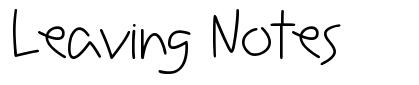 Leaving Notes font