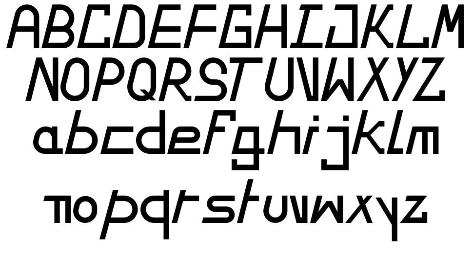 Left Slide font specimens