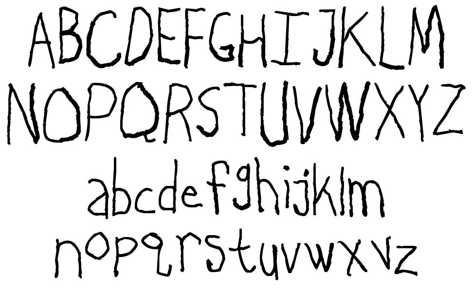 Lefty Does Righty Charcoal font specimens