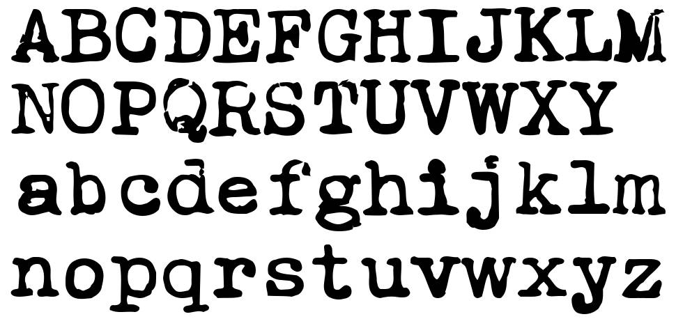 Leicester 字形 标本