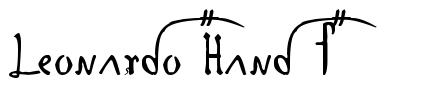 Leonardo Hand F font