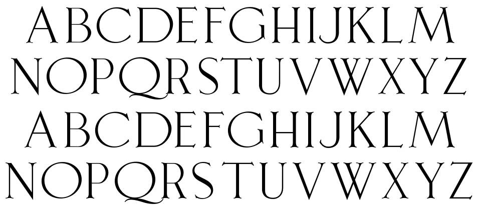 Leonetta Serif písmo Exempláře