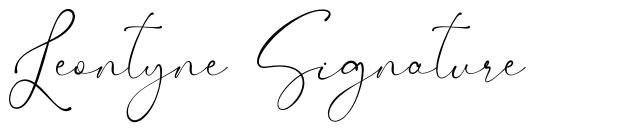 Leontyne Signature шрифт