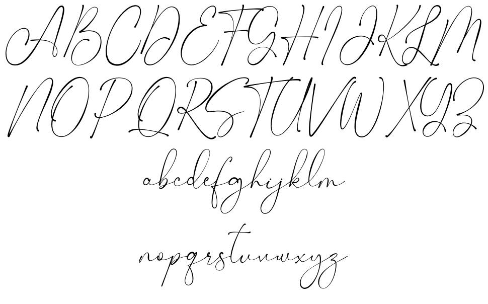 Leontyne Signature font specimens