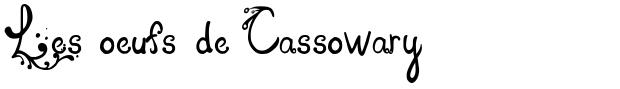 Les oeufs de Cassowary